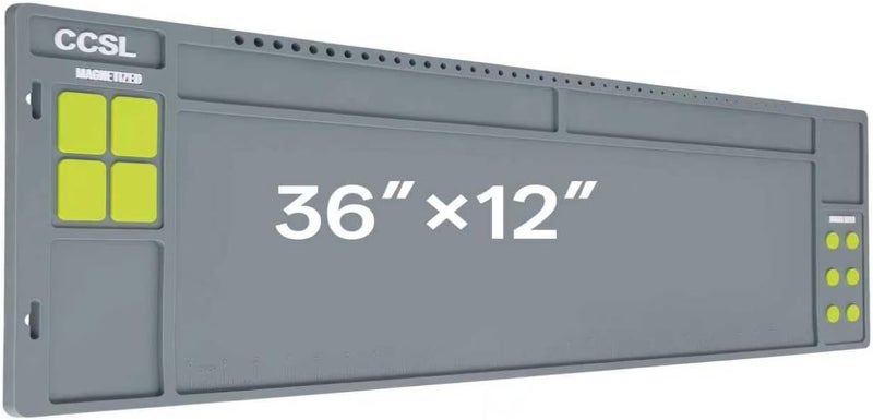 CCSL Rifle Shotgun Gun Cleaning Mat,36" x 12" Magnetic Gun Cleaning Mats for All Guns, Anti-Slip Rifle Repair Gun Mat with Organizer Parts Tray, Gun Cleaning Mat Large - Image 1